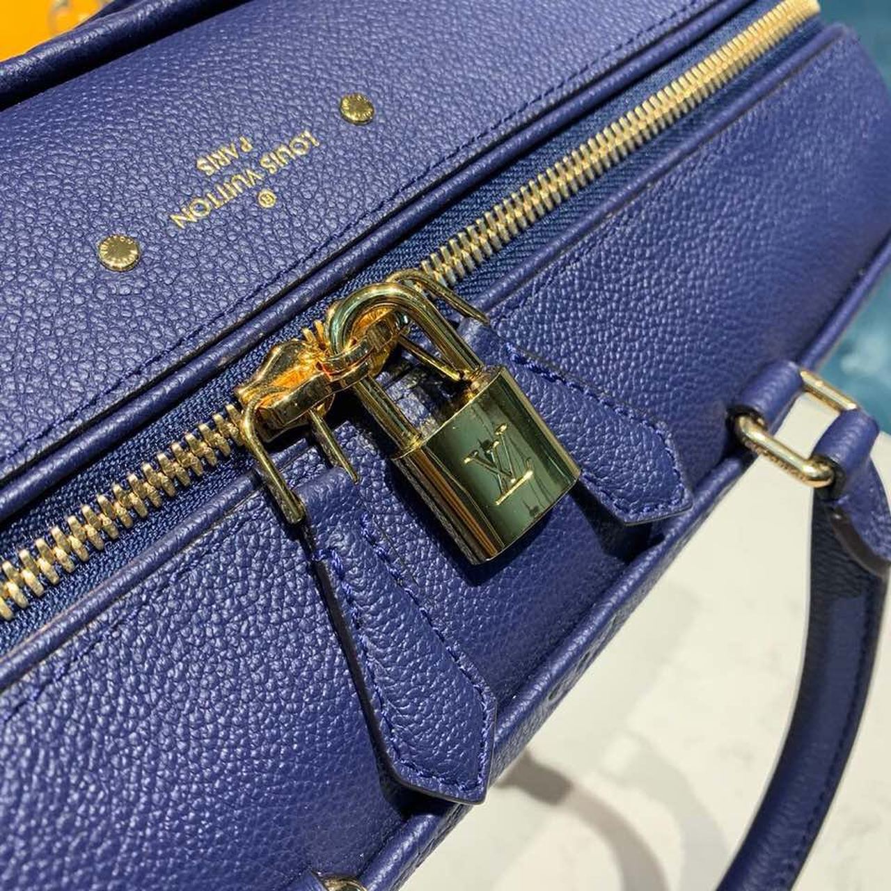 Top Quality Speedy Bandouliere 30 Monogram Empreinte Blue For Women,  Shoulder And Crossbody Bags 11.8in/30cm Top Quality