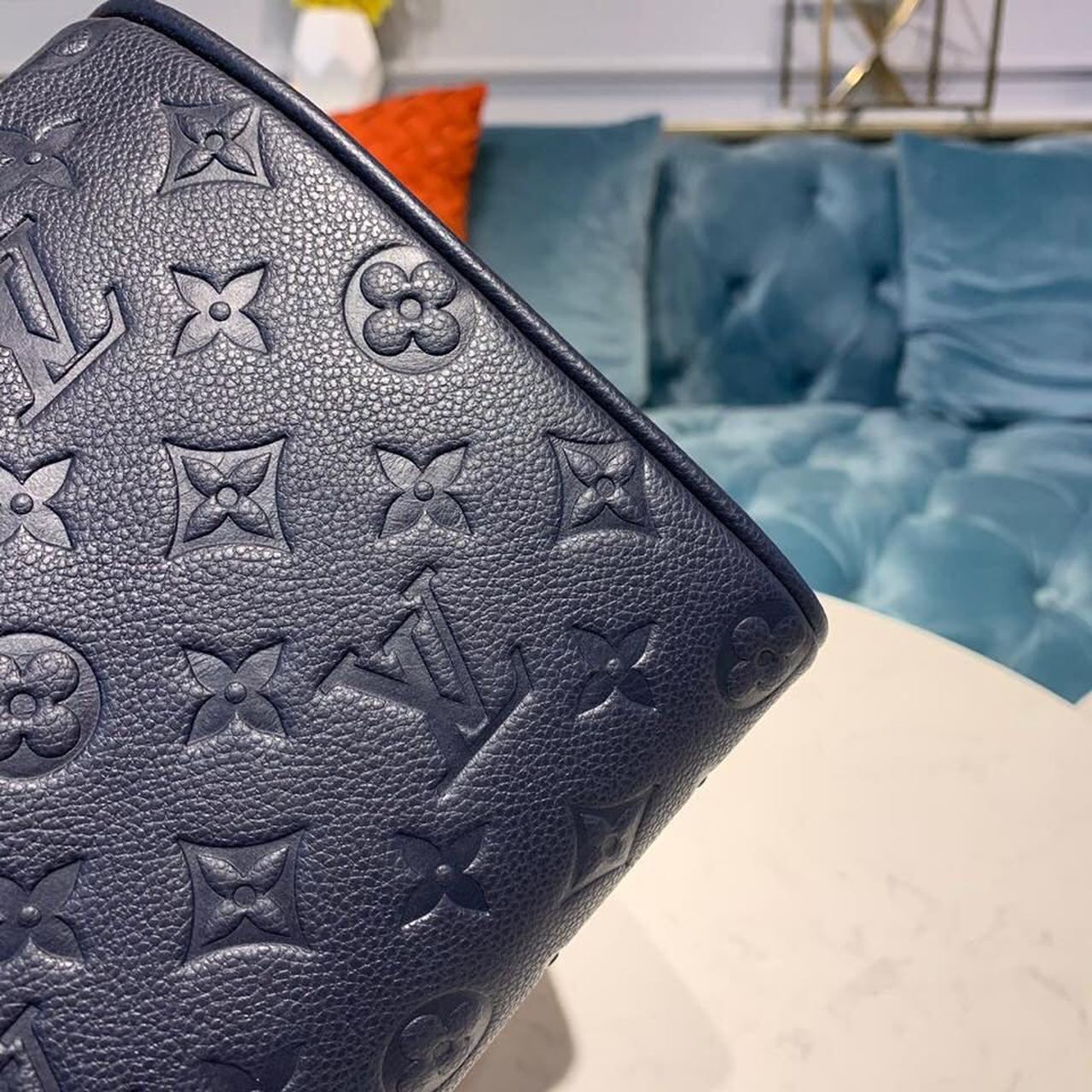 Top Quality Speedy Bandouliere 25 Monogram Empreinte Navy Blue For Women,  Shoulder And Crossbody Bags 9.8in/25cm Top Quality