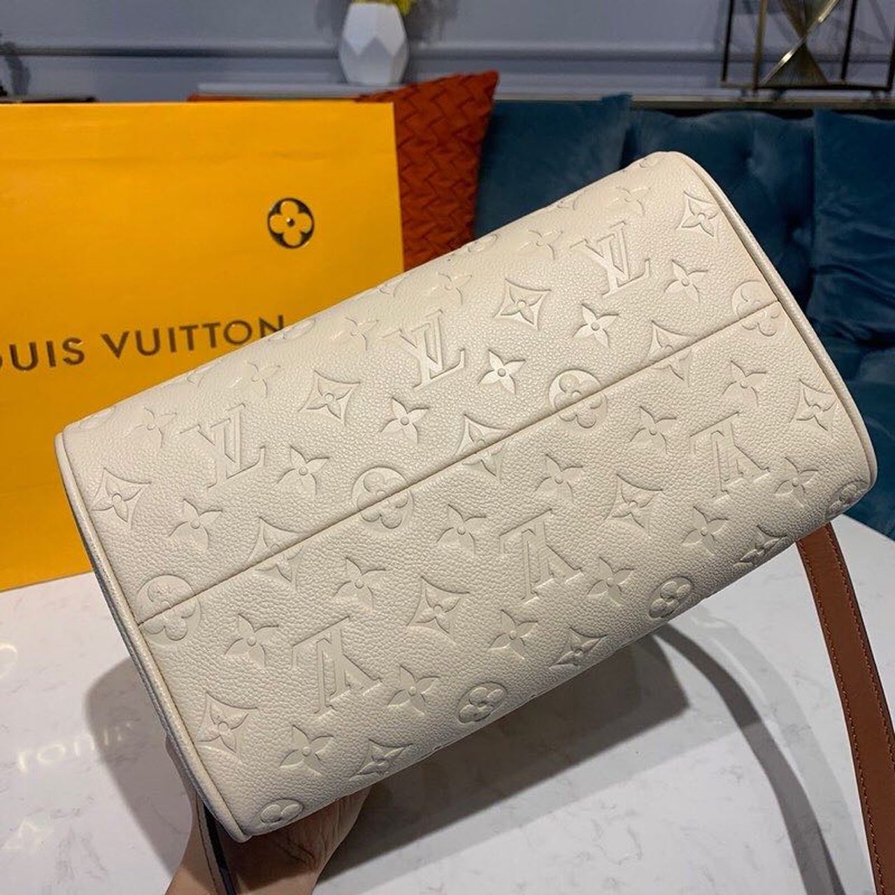 Top Quality Speedy Bandouliere 25 Monogram Empreinte Creme For Women,  Shoulder And Crossbody Bags 9.8in/25cm Top Quality