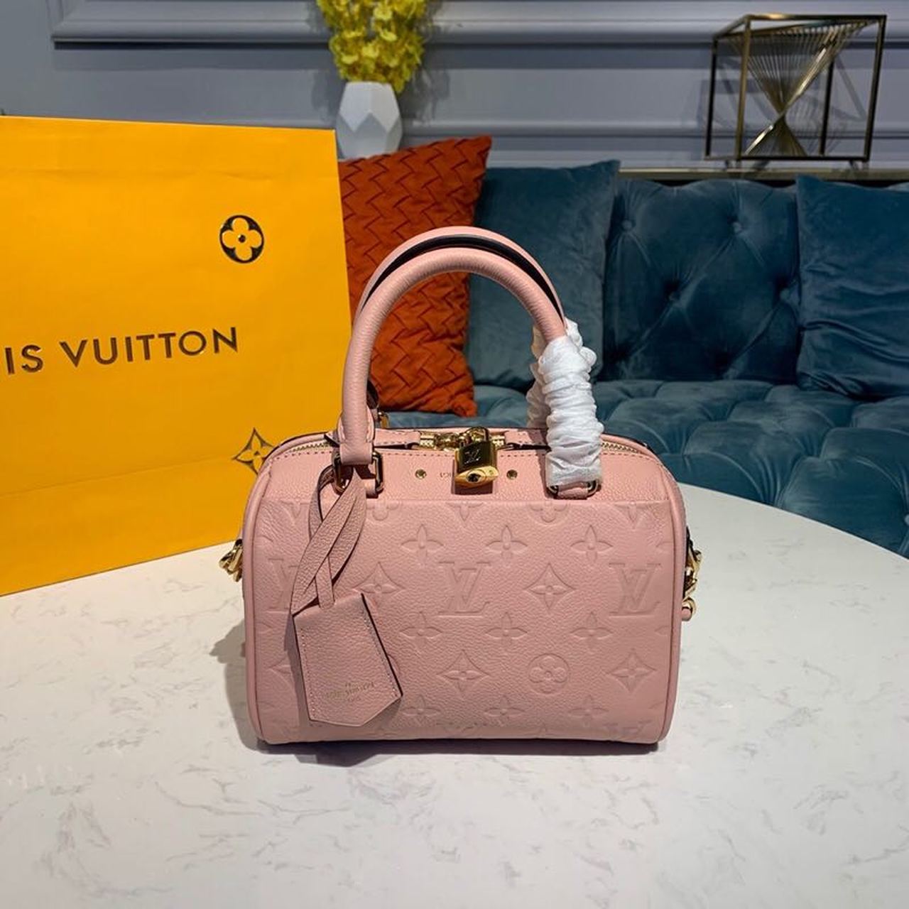 Top Quality Speedy Bandouliere 20 Monogram Empreinte Light Pink For Women,  Shoulder And Crossbody Bags 7.8in/20cm Top Quality