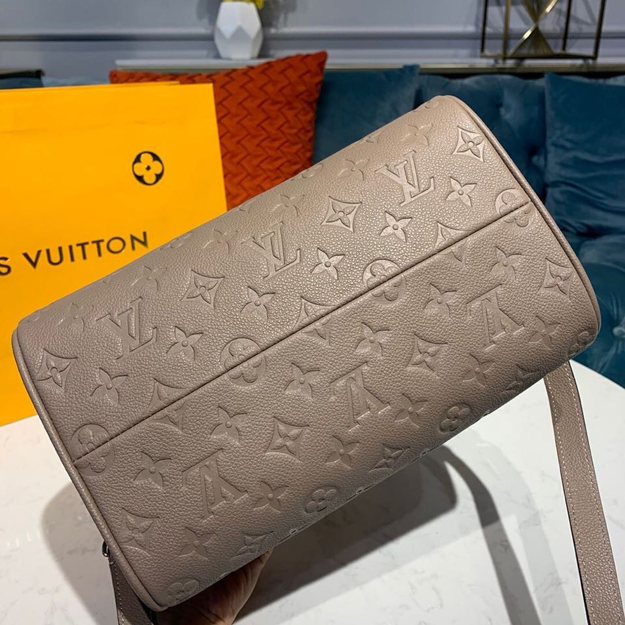 Top Quality Speedy Bandouliere 25 Monogram Empreinte Galet Grey For Women,  Shoulder And Crossbody Bags 9.8in/25cm Top Quality