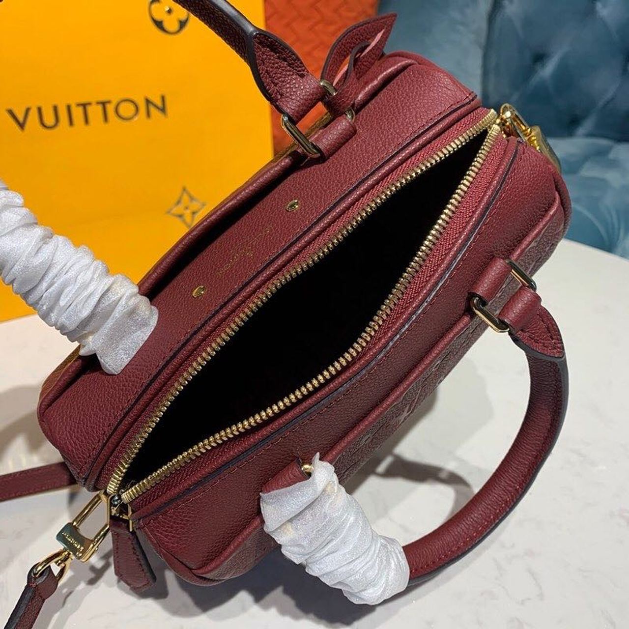 Top Quality Speedy Bandouliere 20 Monogram Empreinte Burgundy For Women,  Shoulder And Crossbody Bags 7.8in/20cm Top Quality