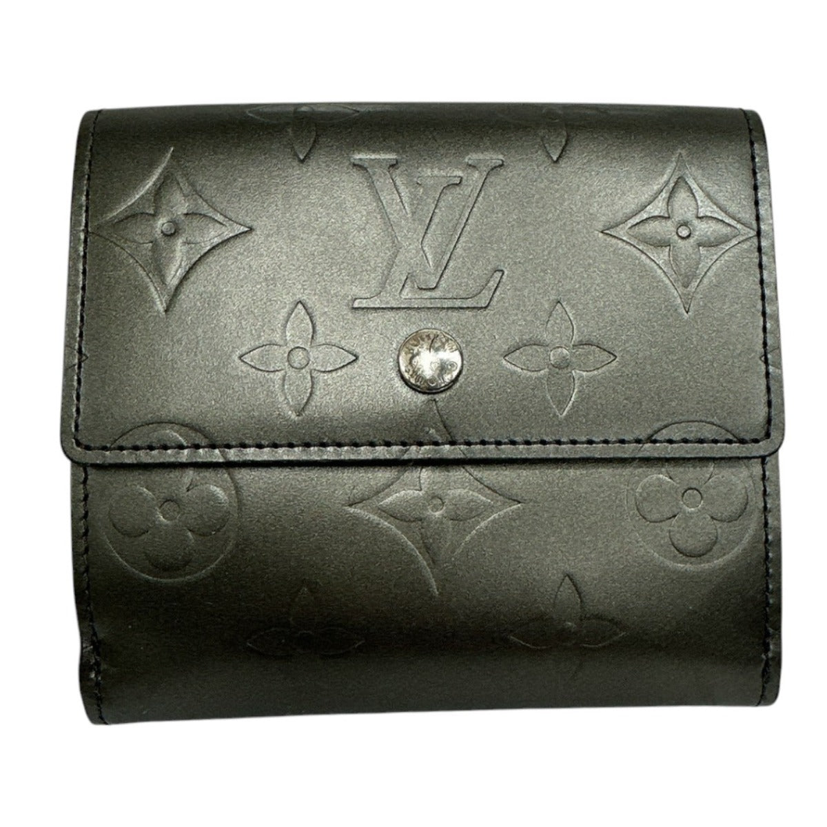 LOUIS VUITTON Bifold Wallet M65112 Monogram mat Noir Wallet with card pocket Monogram Porte Monnaie Billets Cartes Credit unisex(Unisex)  d