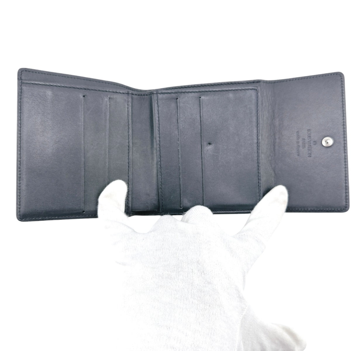 LOUIS VUITTON Bifold Wallet M65112 Monogram mat Noir Wallet with card pocket Monogram Porte Monnaie Billets Cartes Credit unisex(Unisex)  d