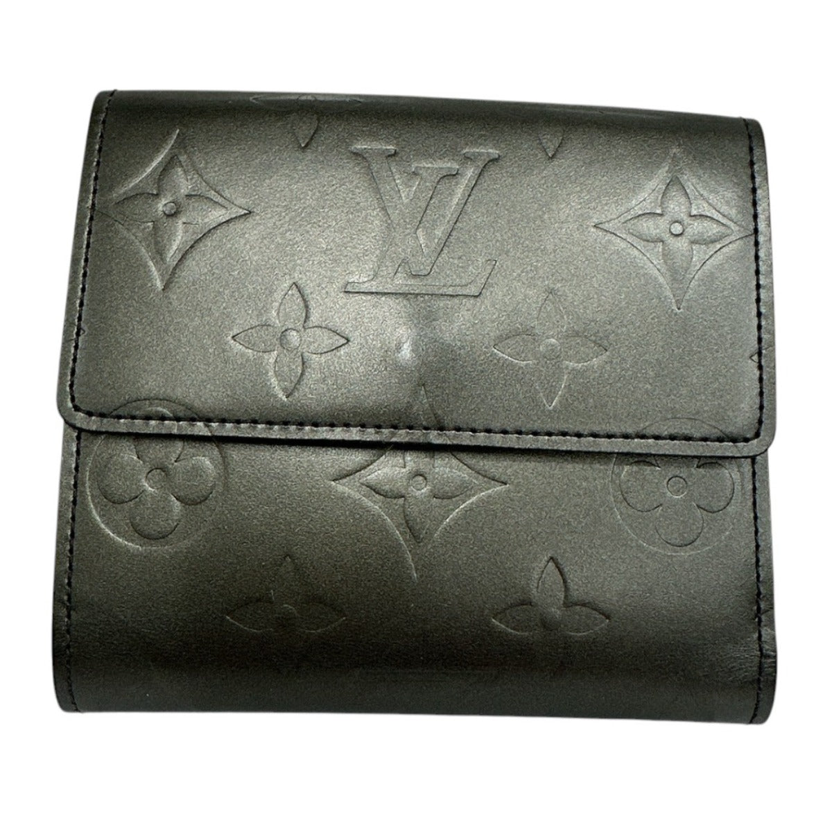 LOUIS VUITTON Bifold Wallet M65112 Monogram mat Noir Wallet with card pocket Monogram Porte Monnaie Billets Cartes Credit unisex(Unisex)  d