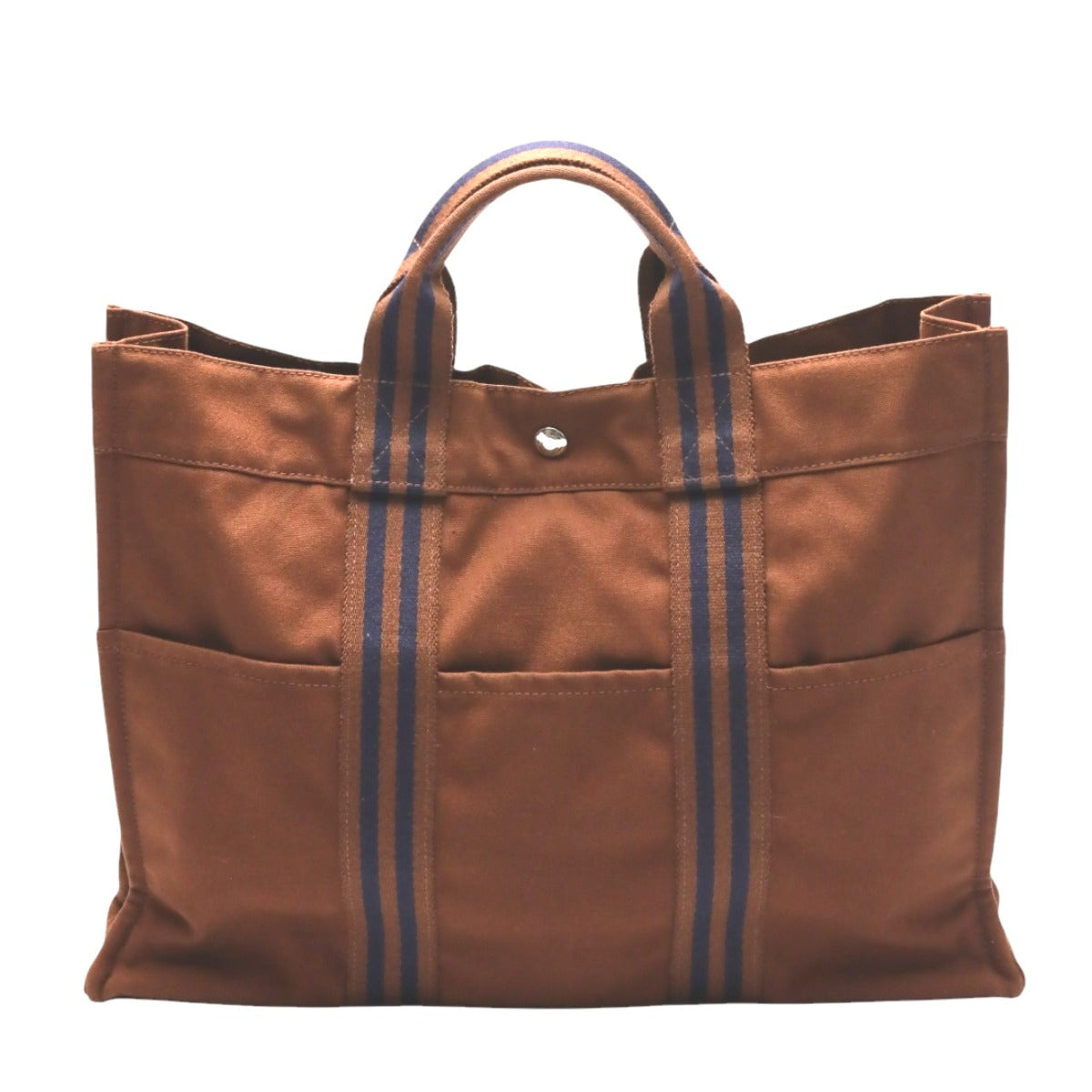 HERMES Tote Bag canvas Brown Handbag Fool ToeMM unisex(Unisex)  d
