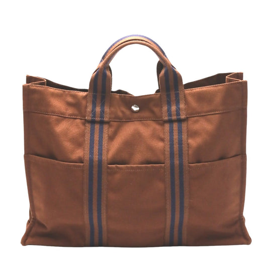 HERMES Tote Bag canvas Brown Handbag Fool ToeMM unisex(Unisex)  d