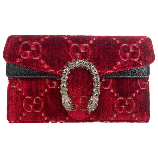 Gucci dionysus red velvet handbag