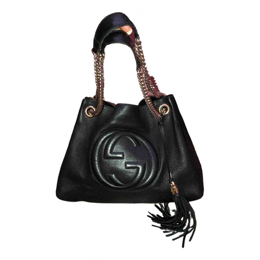 Gucci soho black leather handbag