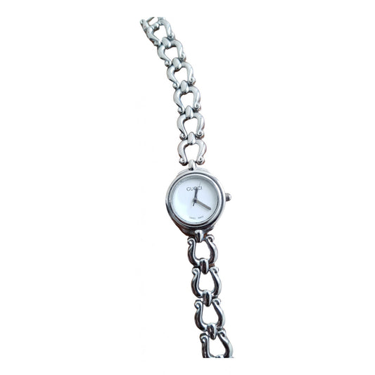 Gucci signora silver steel watch