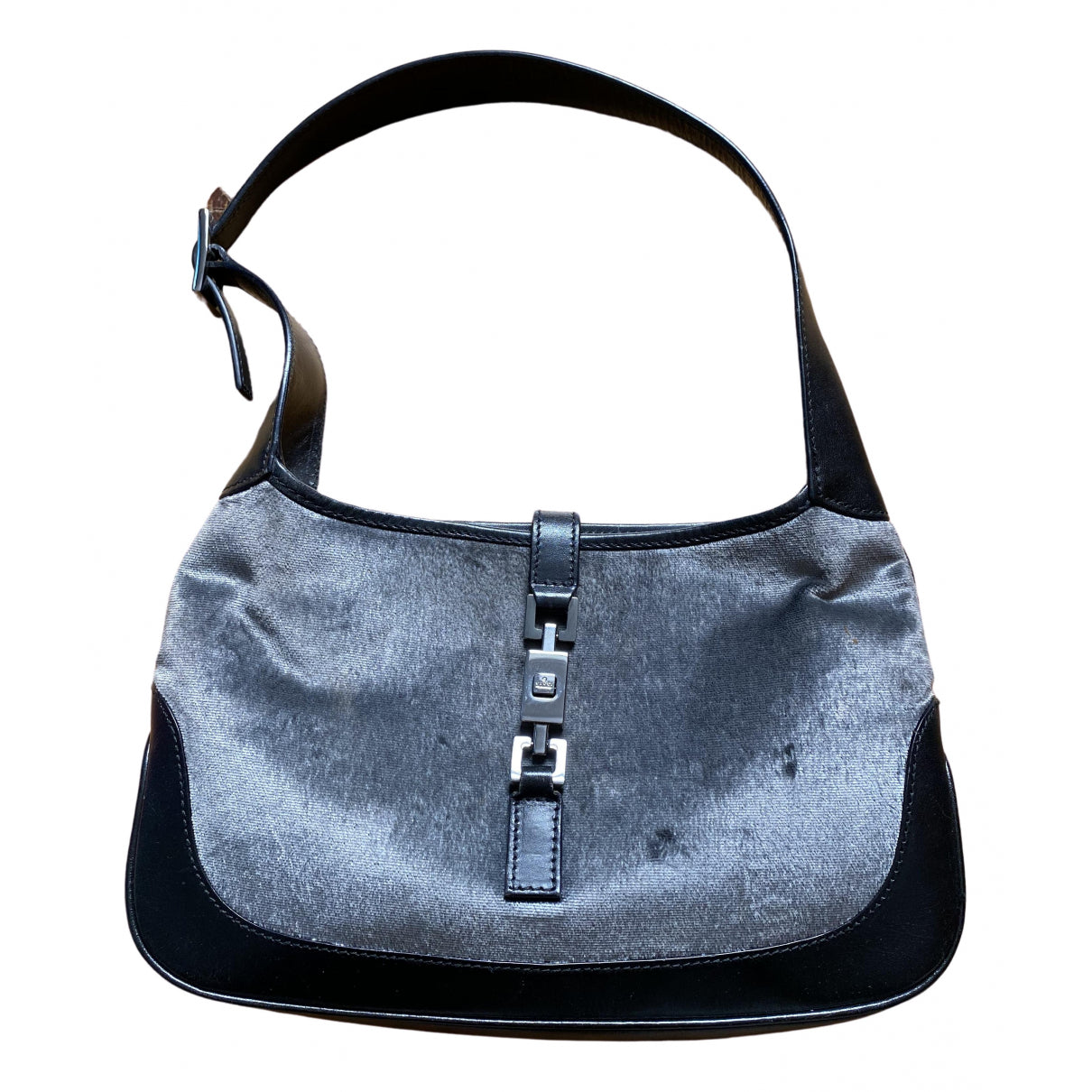 Gucci jackie    grey velvet handbag