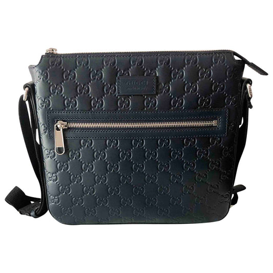 Gucci navy leather bag
