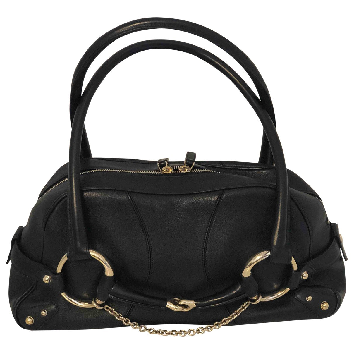 Gucci black leather handbag