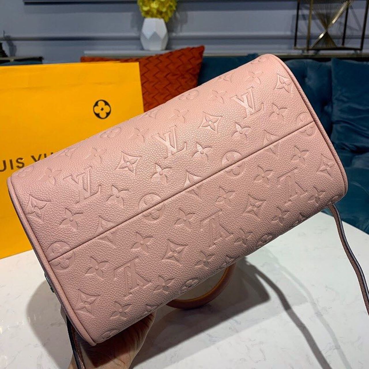 Top Quality Speedy Bandouliere 25 Monogram Empreinte Light Pink For Women,  Shoulder And Crossbody Bags 9.8in/25cm Top Quality