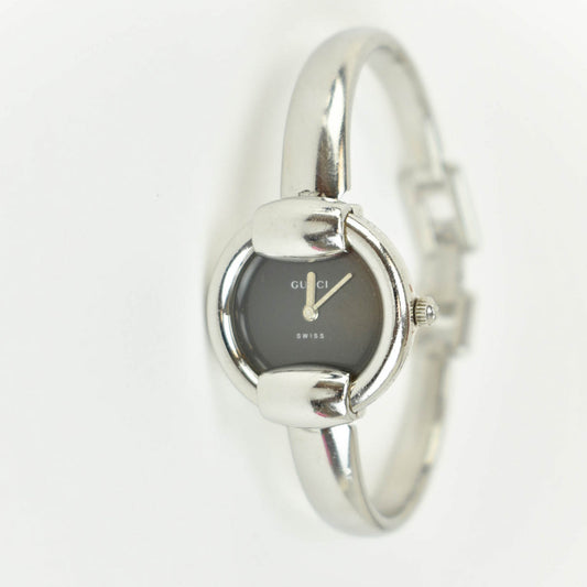 Gucci horsebit silver steel watch
