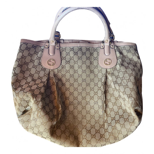 Gucci beige cloth handbag
