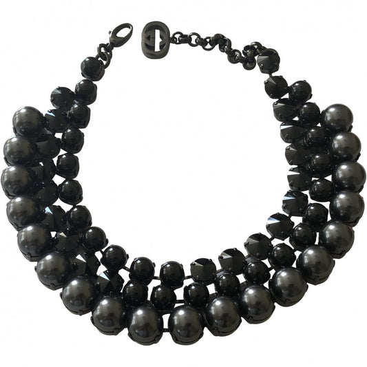 Gucci grey metal necklaces