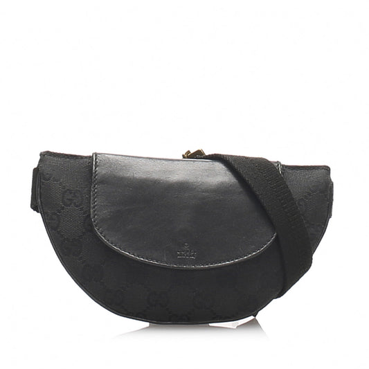 Gucci black cloth belt bag