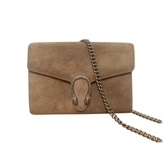 Gucci dionysus beige suede handbag