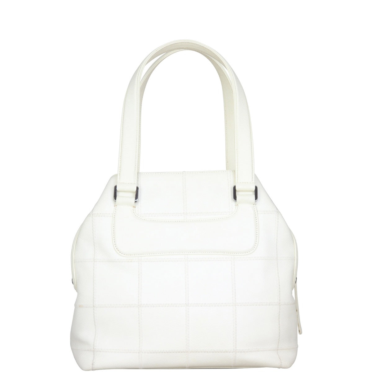 Chanel Square Stitch Logo Tote | Caviar