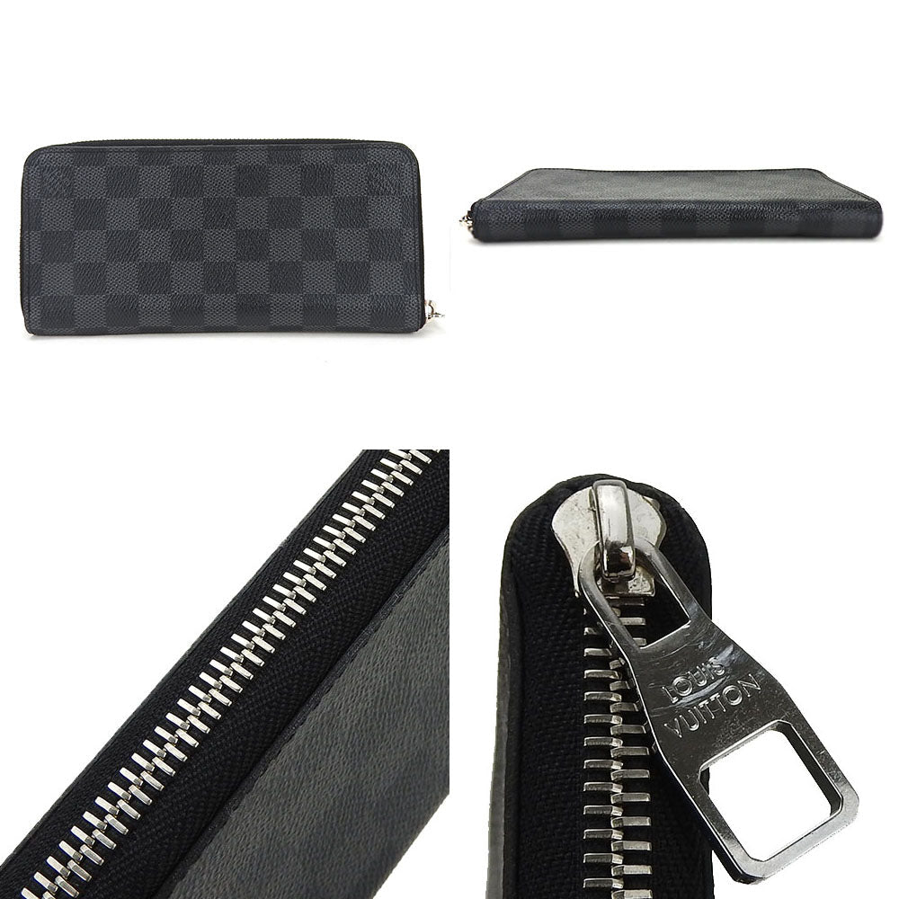 LOUIS VUITTON Long Wallet Purse N63095 Damier Grafitte black Damier Graphite Zippy wallet ã» Vertical