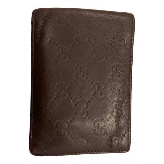 Gucci brown leather case
