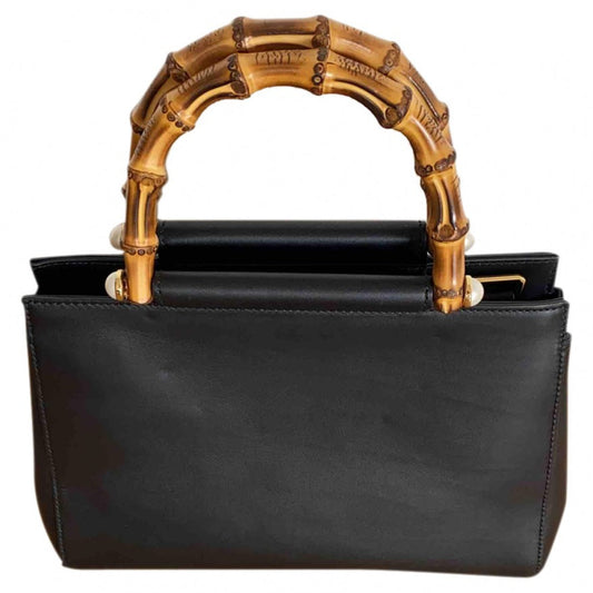 Gucci nymphaea black leather handbag
