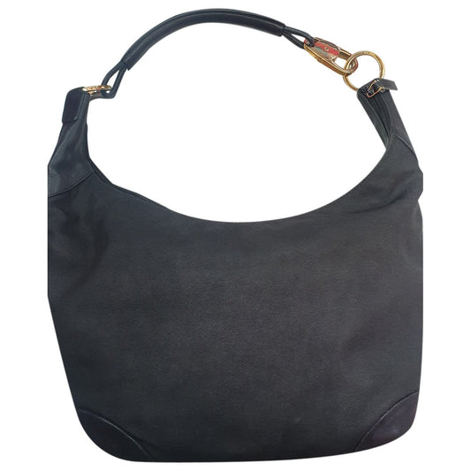 Gucci hobo black cloth handbag