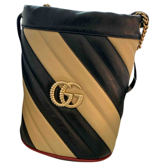 Gucci marmont black leather handbag
