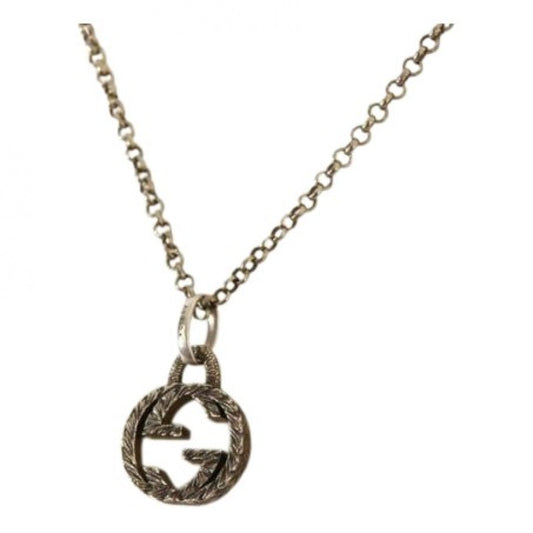 Gucci silver leather necklaces