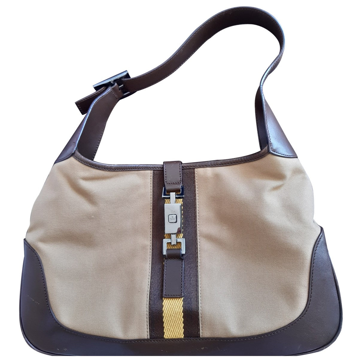 Gucci jackie    beige cloth handbag