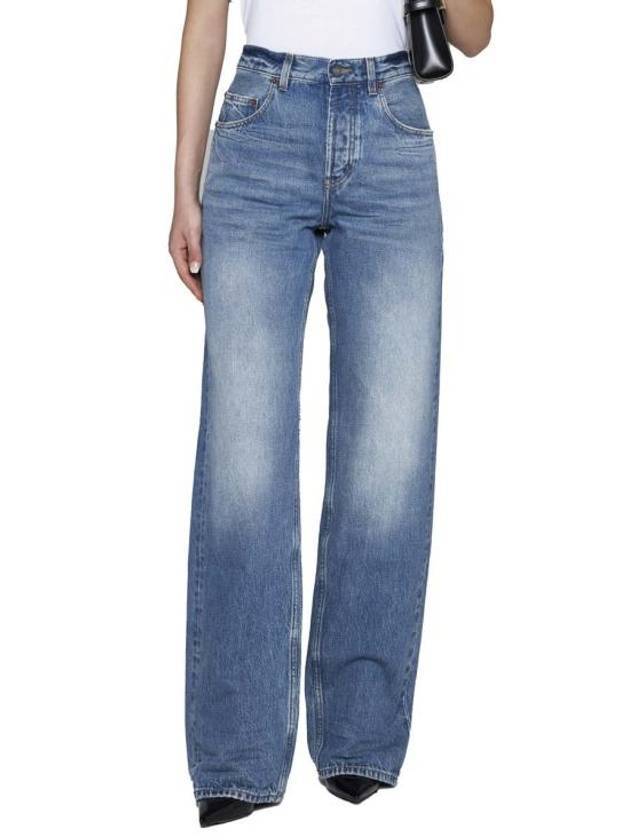 Luxury Saint Laurent Trending 2025 Long Extreme Lake Medium Baggy Jeans Blue