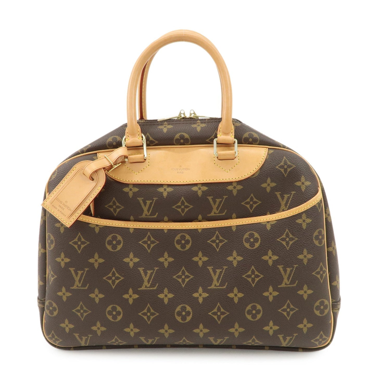 Louis Vuitton Monogram Deauville Hand Bag Brown M47270  d