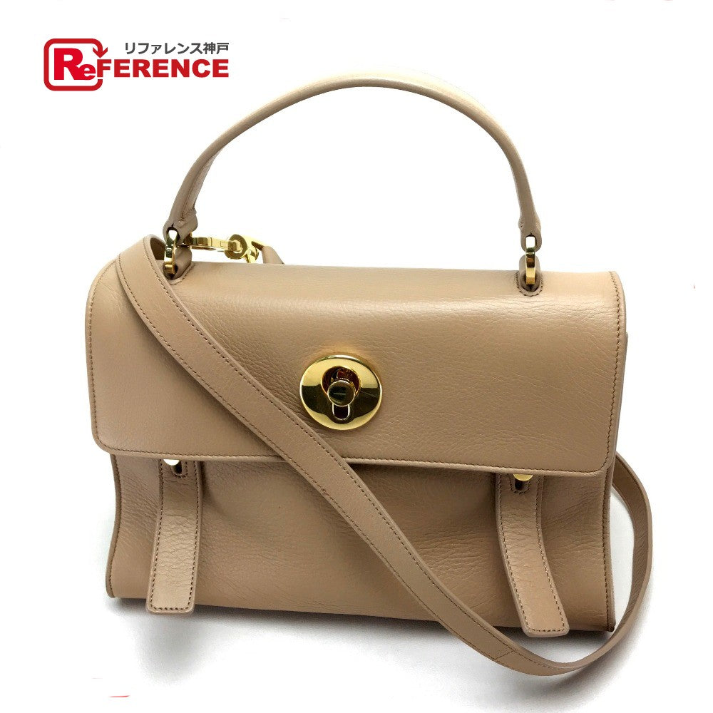 SAINT LAURENT PARIS Handbag 368229 leather beige M  toe Women