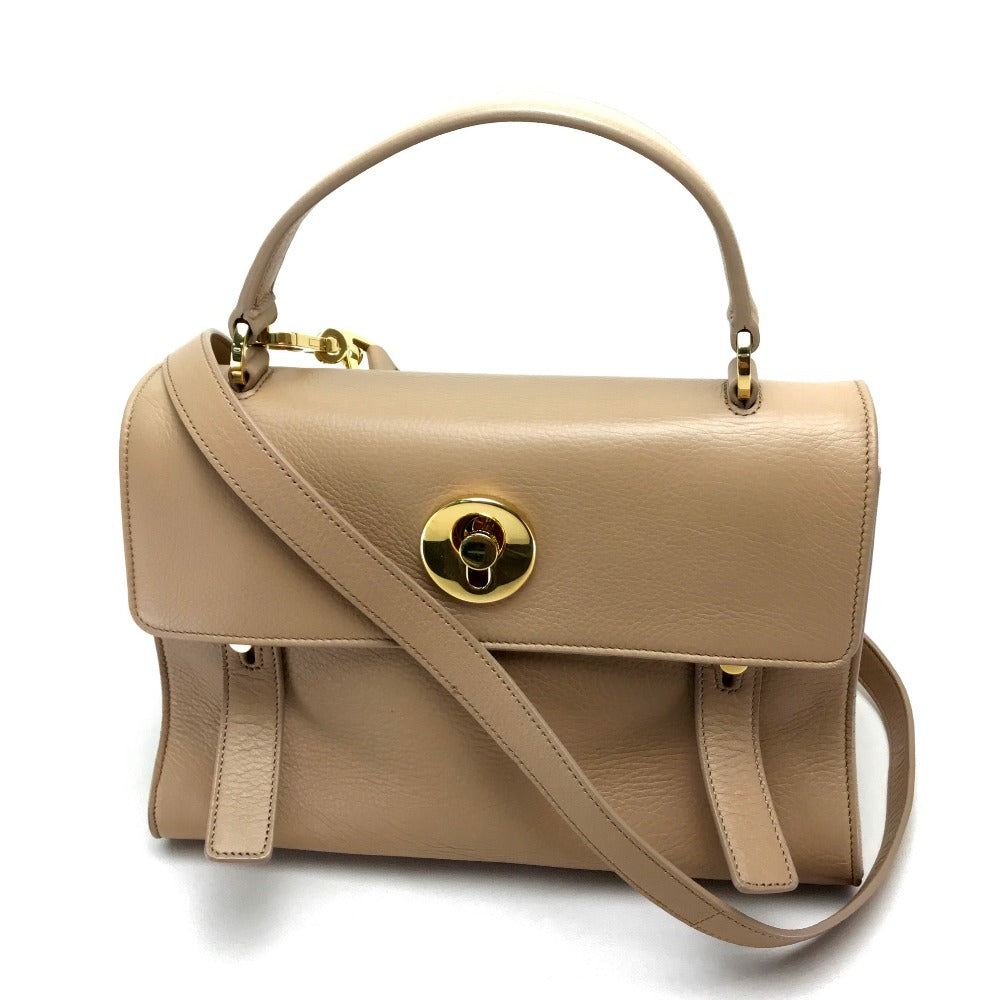 SAINT LAURENT PARIS Handbag 368229 leather beige M  toe Women