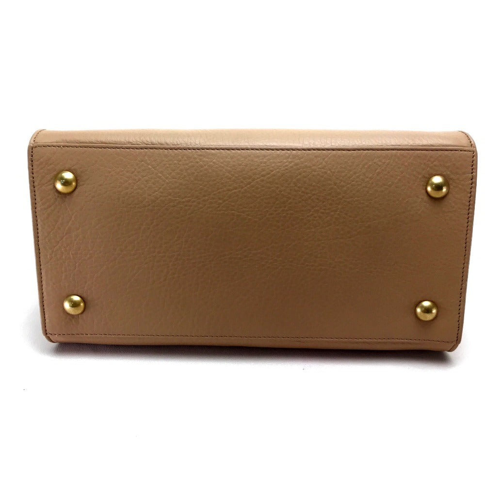 SAINT LAURENT PARIS Handbag 368229 leather beige M  toe Women