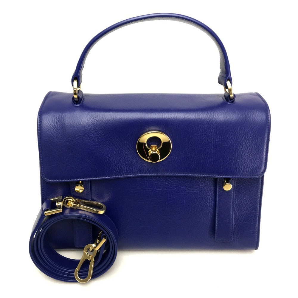 SAINT LAURENT PARIS Handbag leather blue M  TWO Women