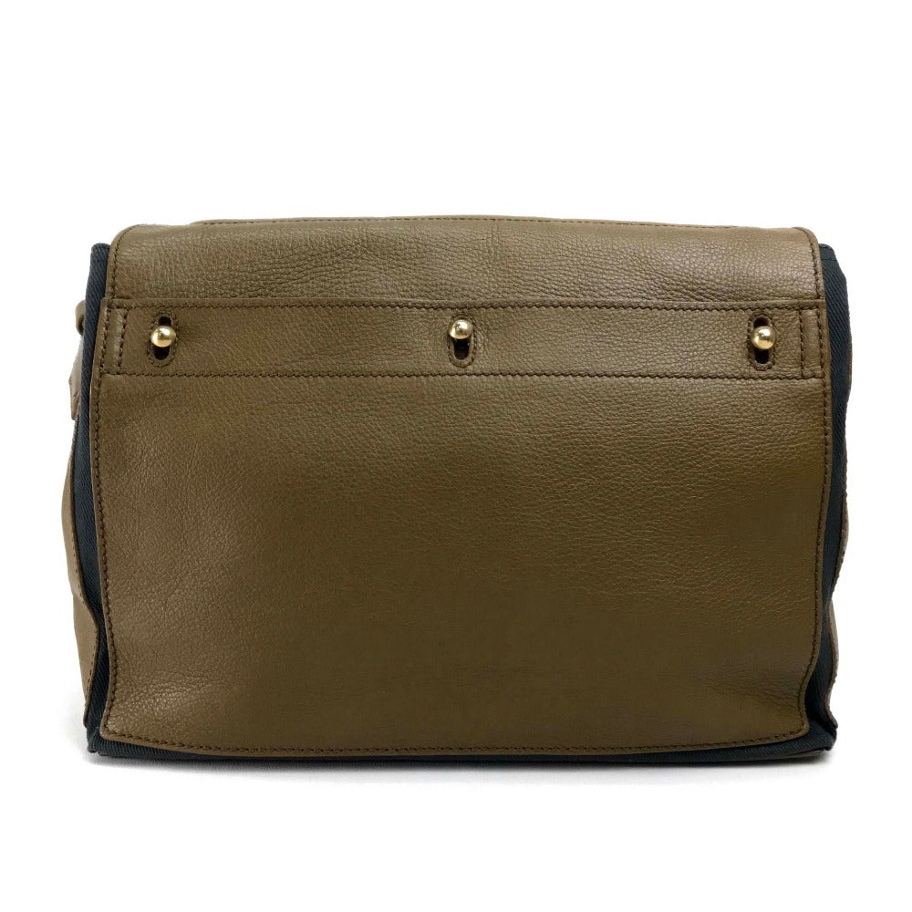 YVES SAINT LAURENT Shoulder Bag 265707 Canvas / leather Brown M  toe Sling bag Women
