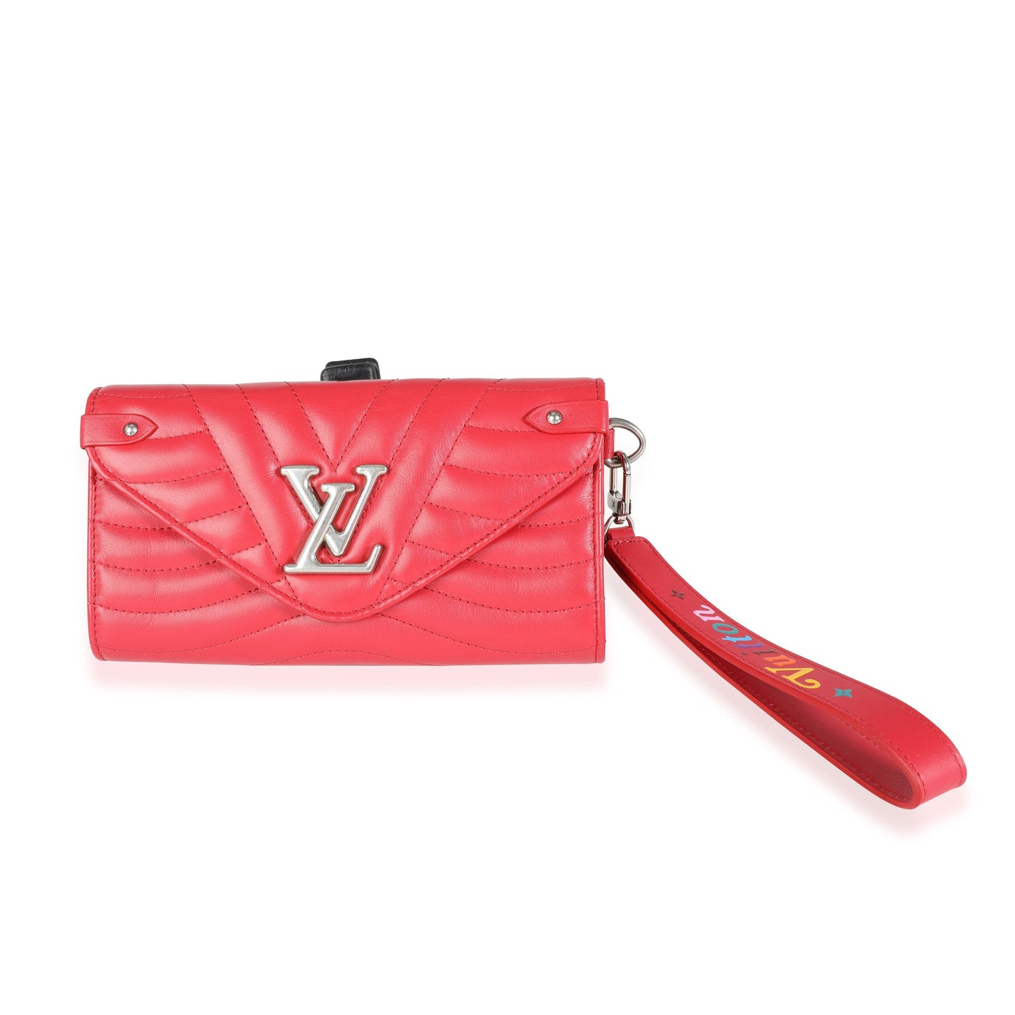 Louis Vuitton  Red Quilted Cowhide New Wave Wristlet Wallet