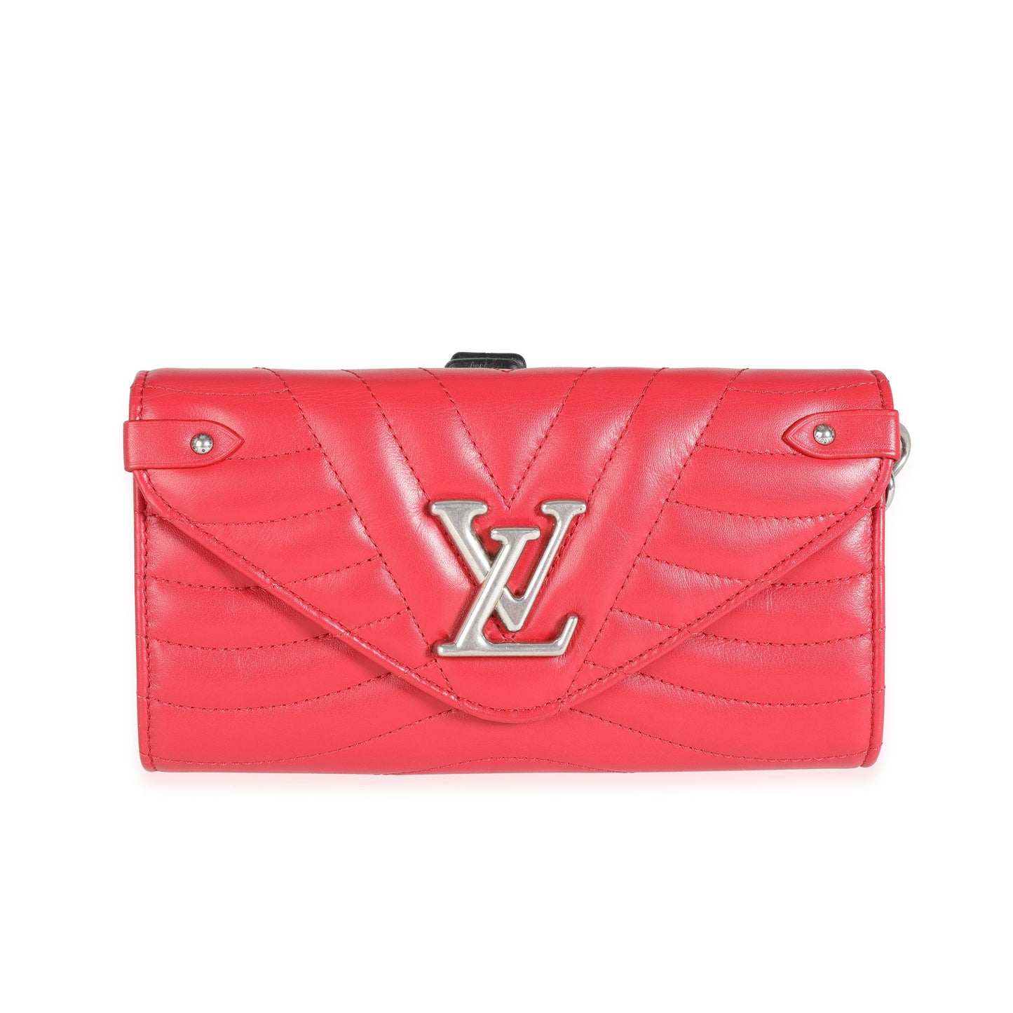 Louis Vuitton  Red Quilted Cowhide New Wave Wristlet Wallet