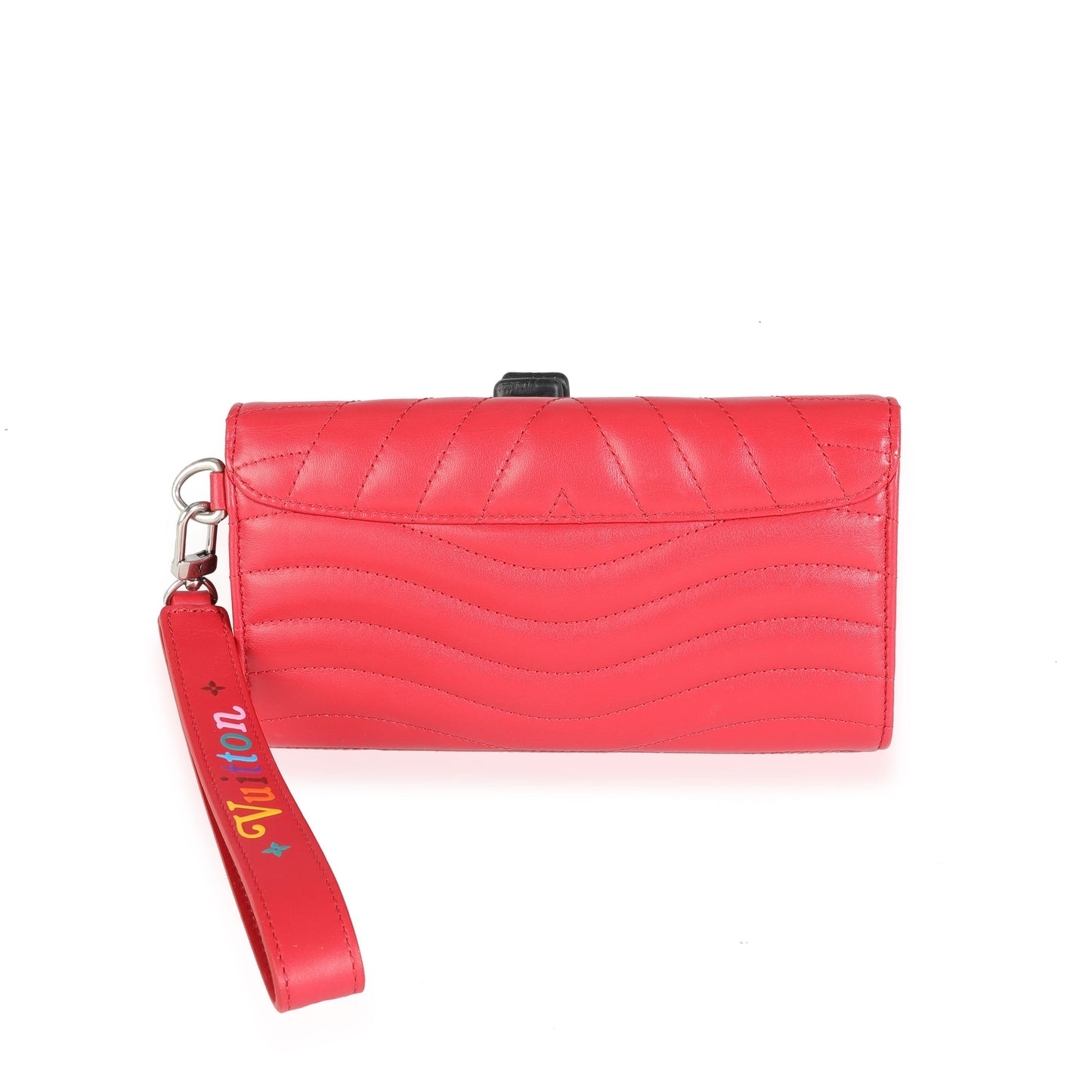 Louis Vuitton  Red Quilted Cowhide New Wave Wristlet Wallet