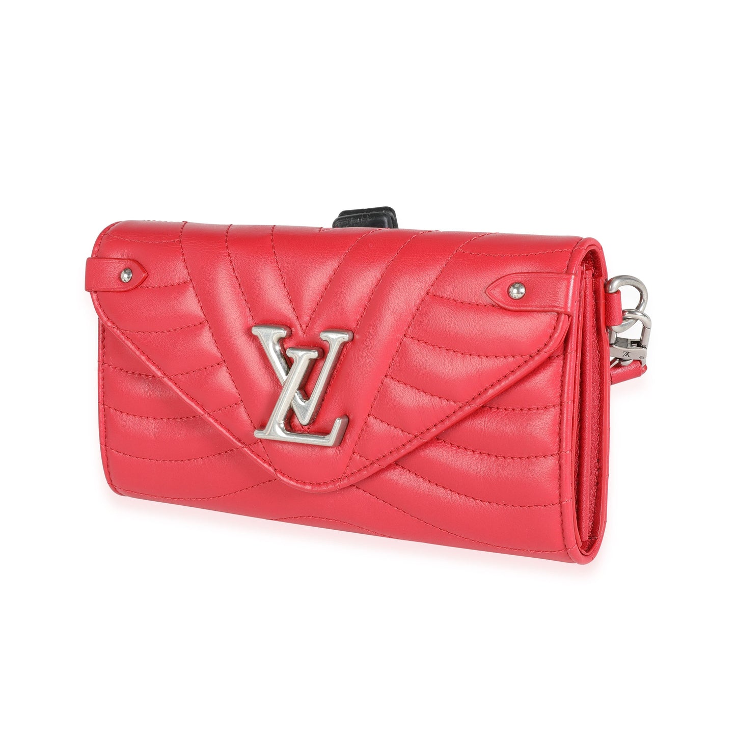 Louis Vuitton  Red Quilted Cowhide New Wave Wristlet Wallet