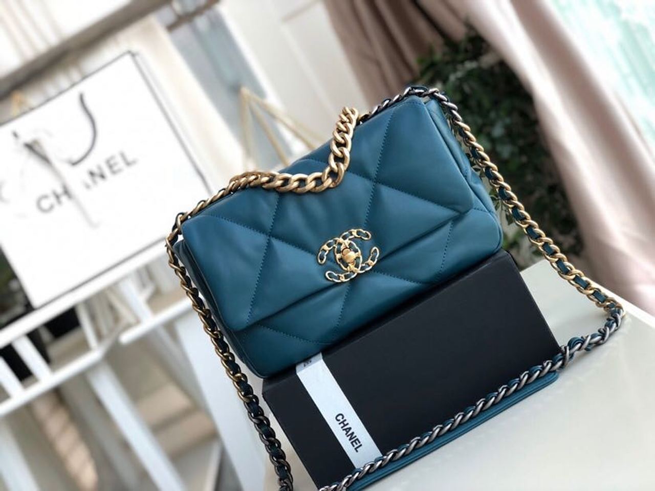 CHL 19 Handbag Teal For Women, Women’s Bags, Shoulder And Crossbody Bags 10in/26cm AS1160