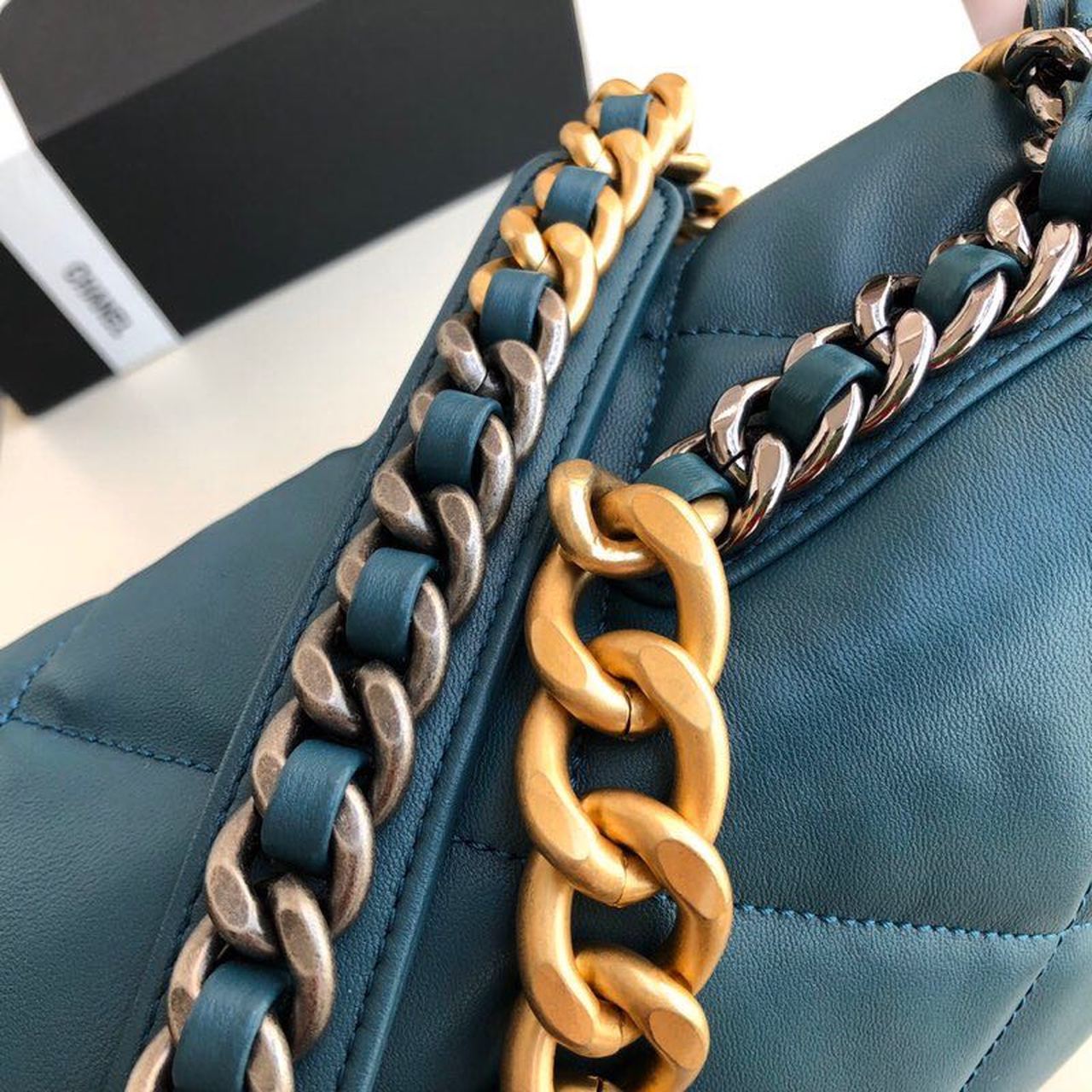CHL 19 Maxi Handbag Teal For Women Bags, Shoulder And Crossbody Bags 14in/36cm AS1162