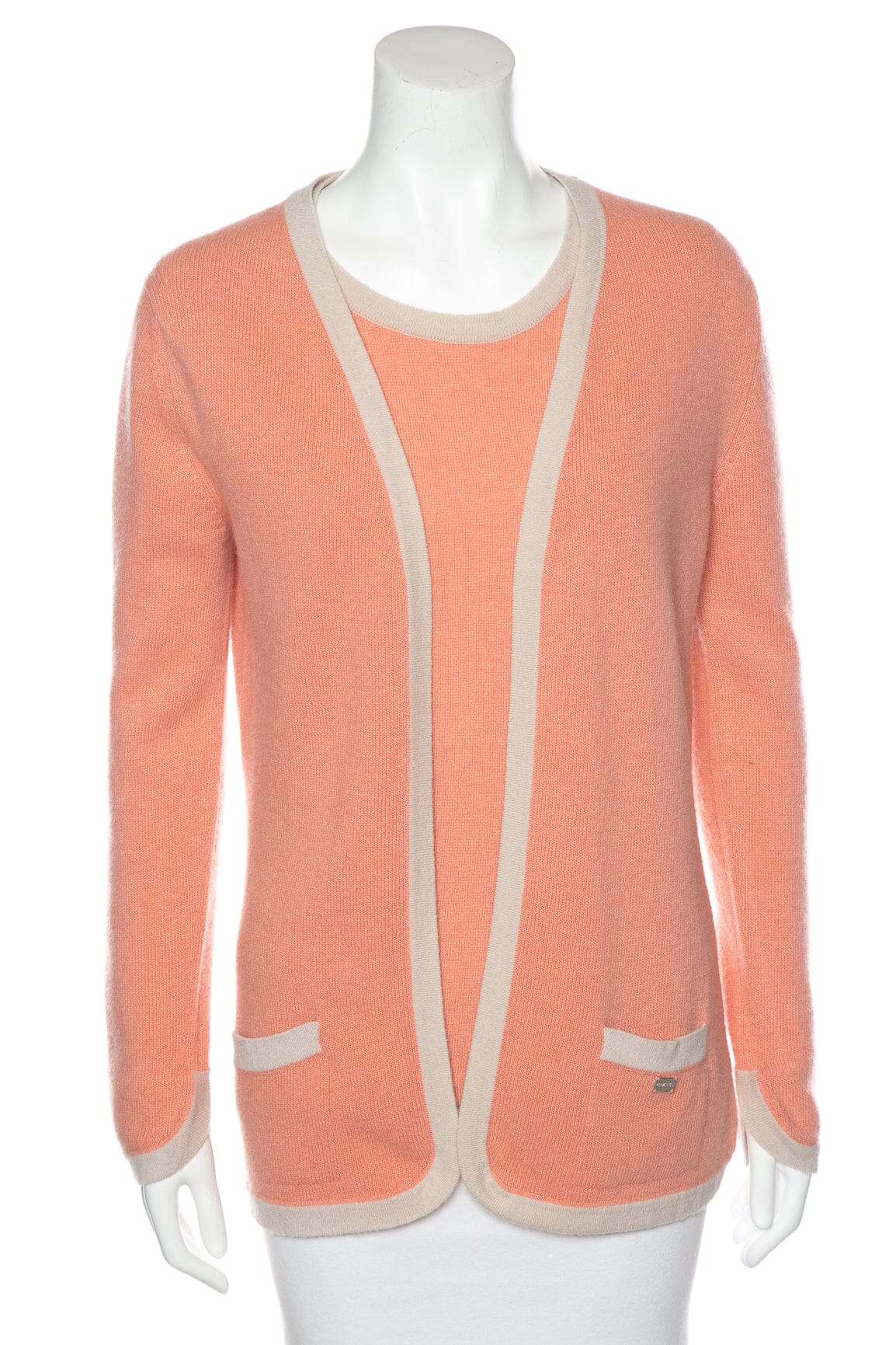Chanel   2003 Pink Sweater Cardigan with Matching Tank SZ 42