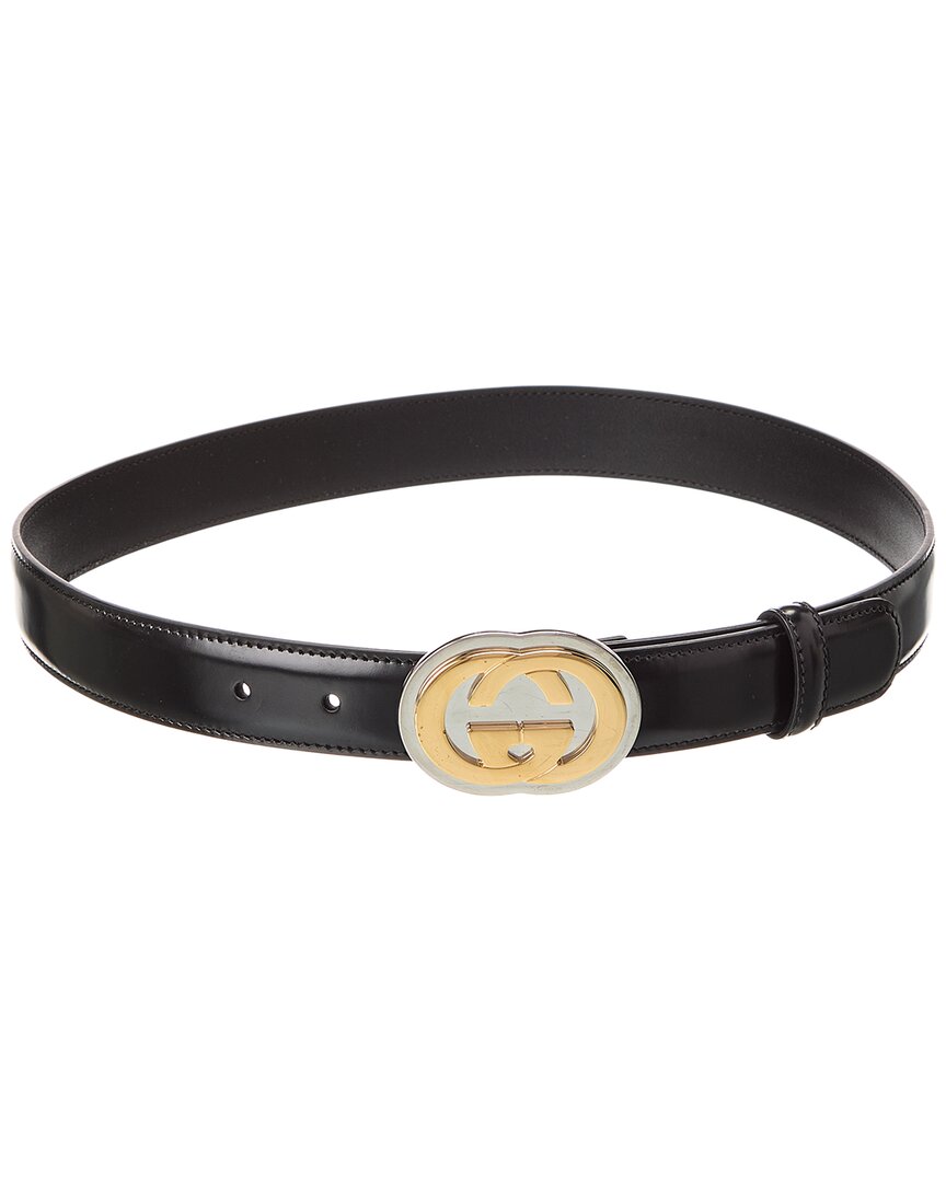 Gucci Interlocking G Buckle Leather Belt ( )