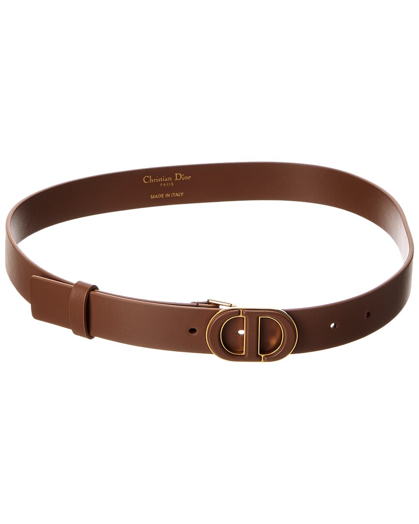 Dior 30 Montaigne Leather Belt, 90, Brown