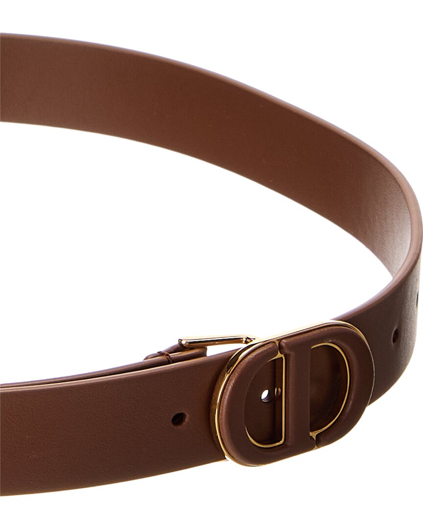 Dior 30 Montaigne Leather Belt, 90, Brown