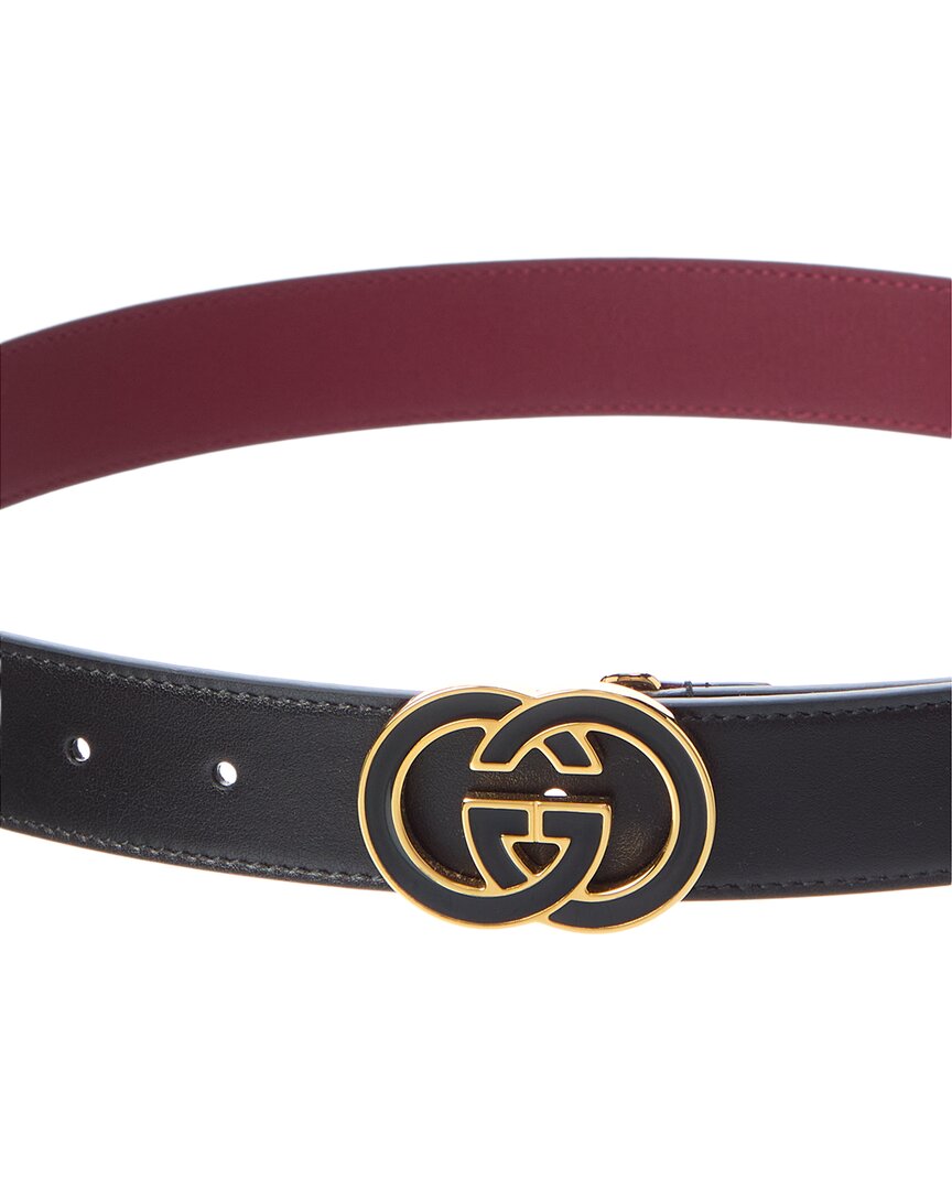 Gucci Interlocking G Buckle Leather Belt