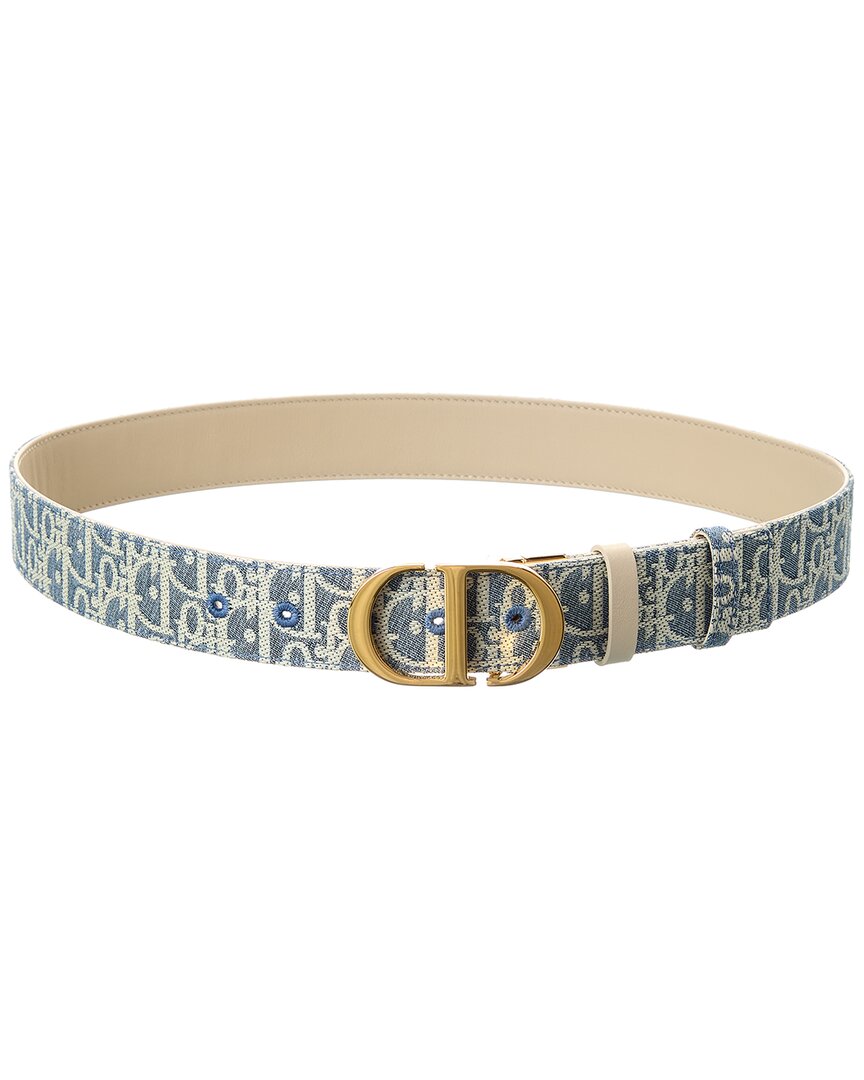 Dior 30 Montaigne Reversible Canvas & Leather Belt